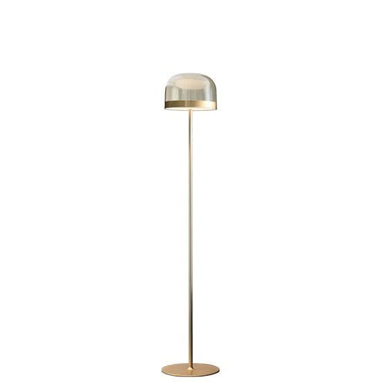 Lighting - Floor lamps - Equatore Small Floor lamp metal glass gold / LED - Glass - H 135 cm - Fontana Arte - Gold & transparent - Blown glass, Metal