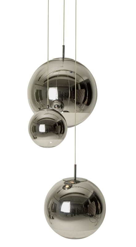 Luminaire - Suspensions - Suspension Mirror Ball Medium / Ø 40 cm - Tom Dixon - Chromé - Polycarbonate