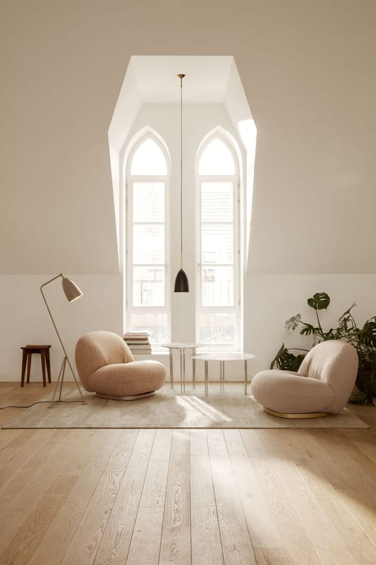 Gubi Pacha Padded armchair black ivory Made In Design UK