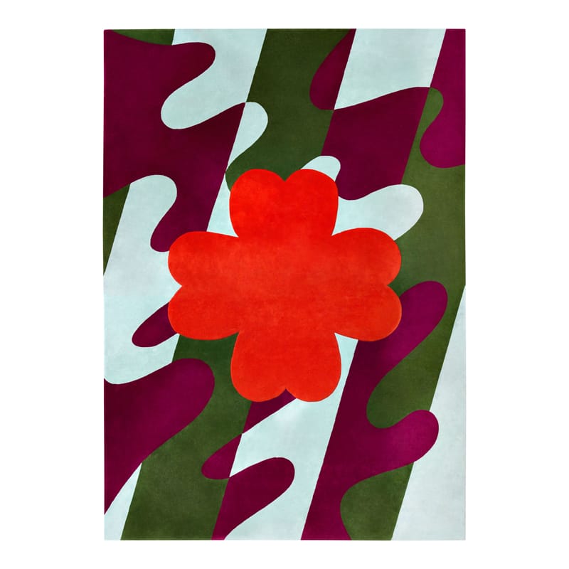 Decoration - Rugs - Azalée Rug textile multicoloured / 180 x 255 cm - Hand-tufted - PINTON - Multicoloured - Wool