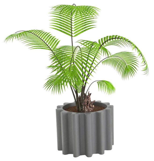 Outdoor - Pots & Plants - Gear Flowerpot plastic material grey Pot - Slide - Grey - recyclable polyethylene