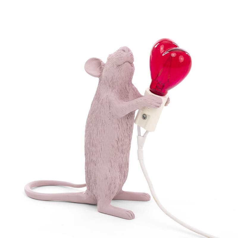 Seletti Mouse Sitting #2 Table lamp - pink