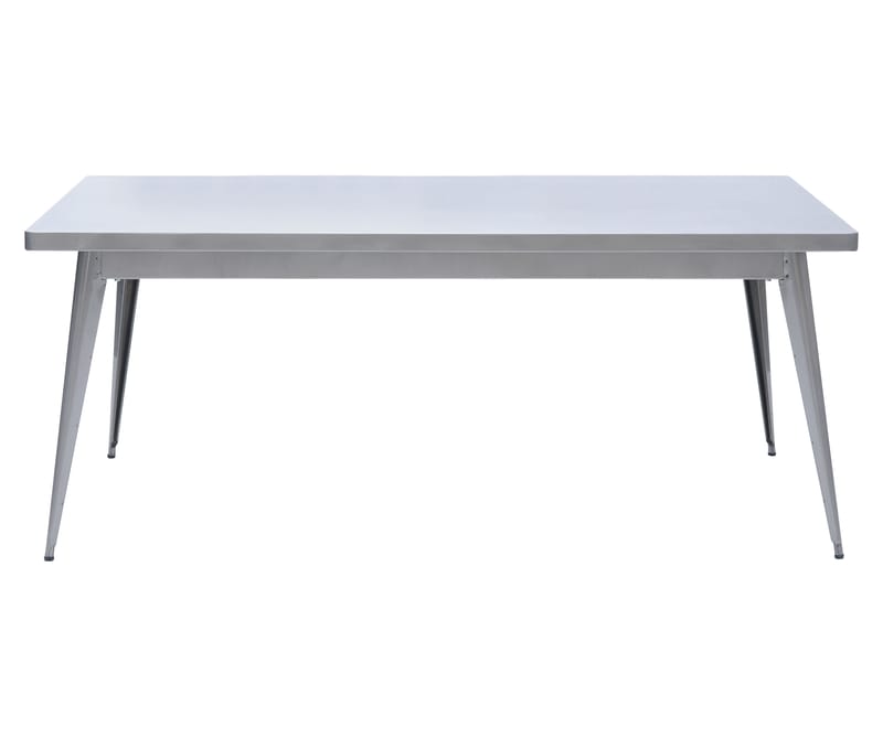 Mobilier - Tables - Table rectangulaire 55 métal / Pieds acier - 190 x 80 cm - Tolix - Acier brut verni brillant - Acier brut verni brillant