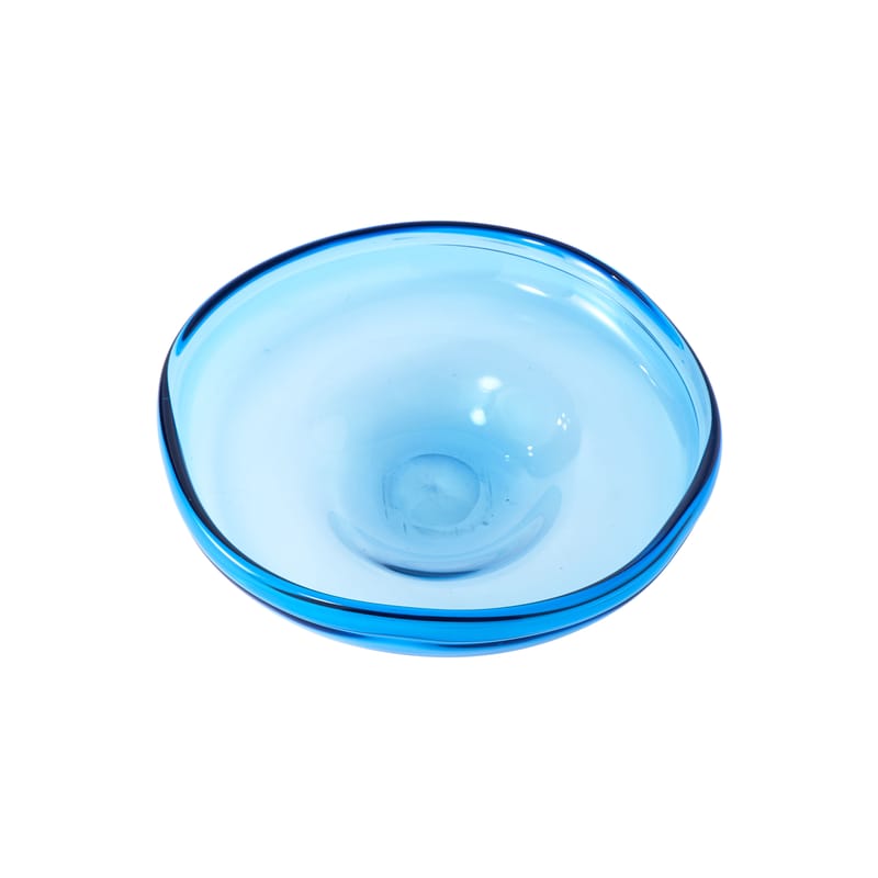 Tableware - Bowls - Eye Bowl glass blue / Large - Ø 46 x H 9.5 cm - Pols Potten - Blue - Glass