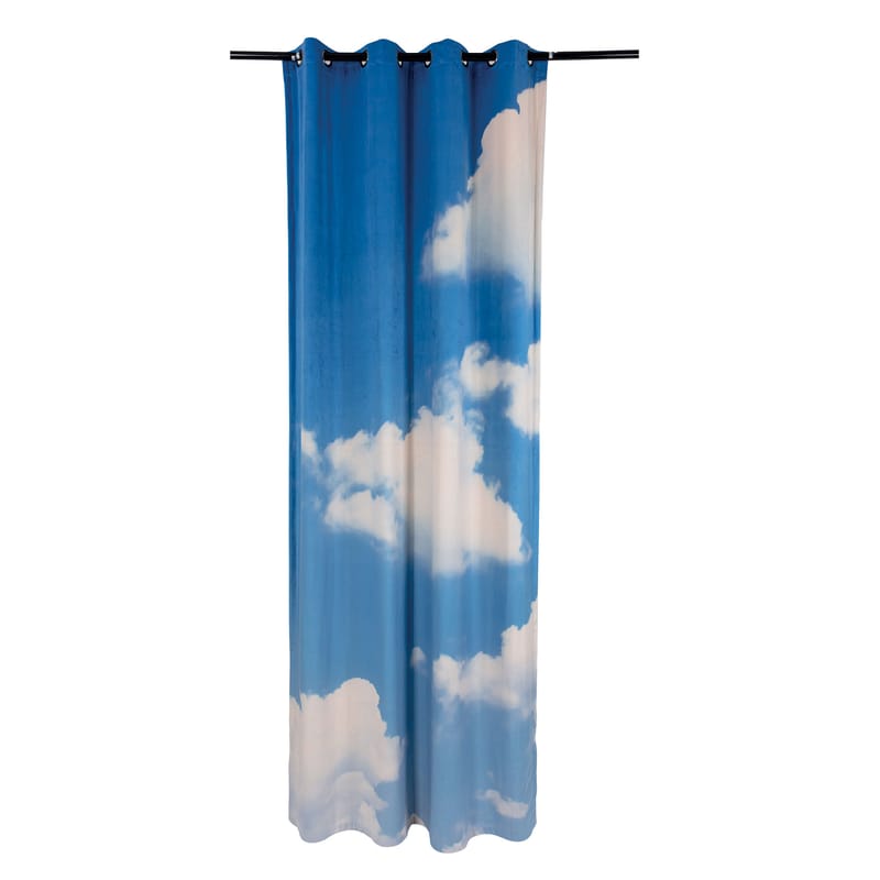 Tendances - Petits prix - Rideau Toiletpaper - Clouds Left tissu bleu / 140 x 280 cm - Seletti - Clouds Left - Polyester