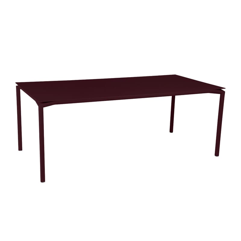 Jardin - Tables de jardin - Table rectangulaire Calvi métal violet / 195 x 95 cm - Aluminium / 10 à 12 personnes - Fermob - Cerise noire - Aluminium peint