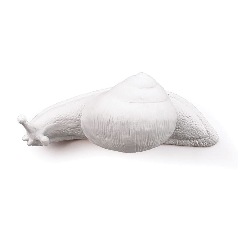 Arredamento - Mobili per bambini - Appendiabiti Snail Slow materiale plastico bianco / Escargot - Resina - Seletti - Slow / bianco - Resina