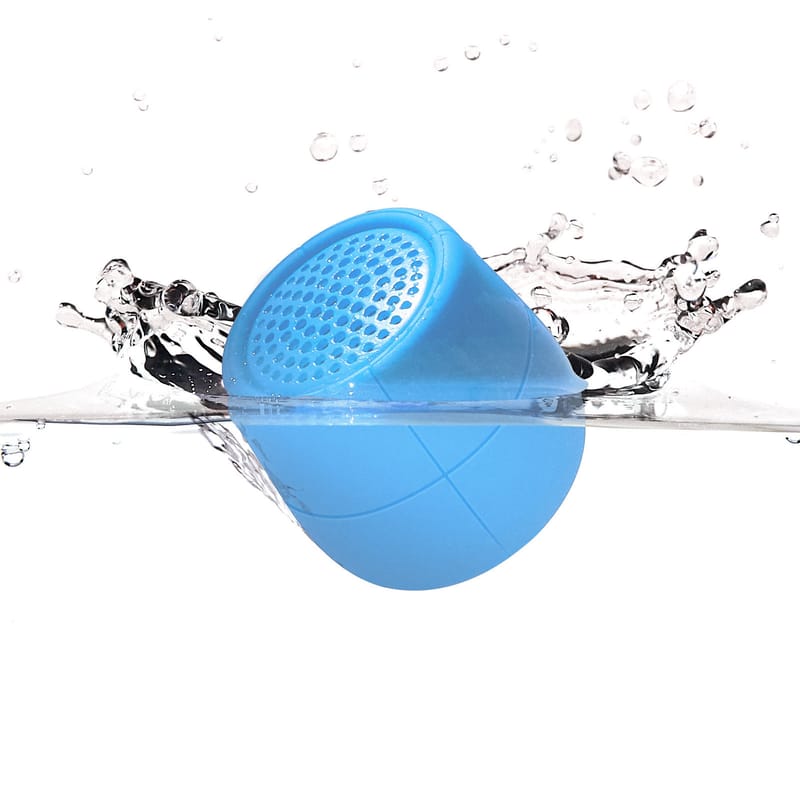 Decoration - High Tech - Mino X - 3W Mini Bluetooth speaker plastic material blue / FLOATING - Wireless - Lexon - Pale blue - ABS, Silicone