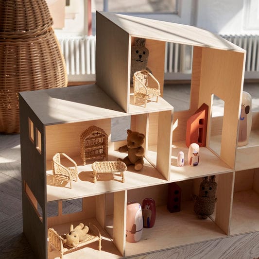Maison de poupée en Bois avec Meubles et Accessoires pour poupées E