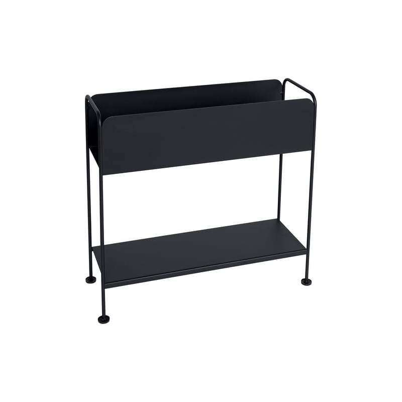 Furniture - Kids Furniture - Picolino Flower-pot holder metal black / Storage - Metal / L 66 x H 63 cm - Fermob - Anthracite - Steel