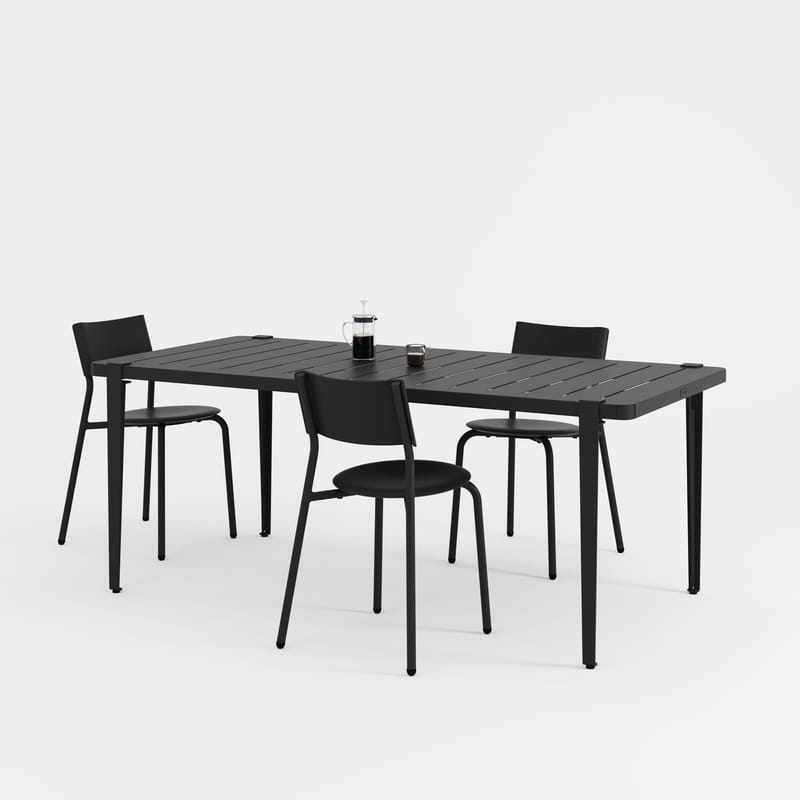Pelham bay black top stackable metal