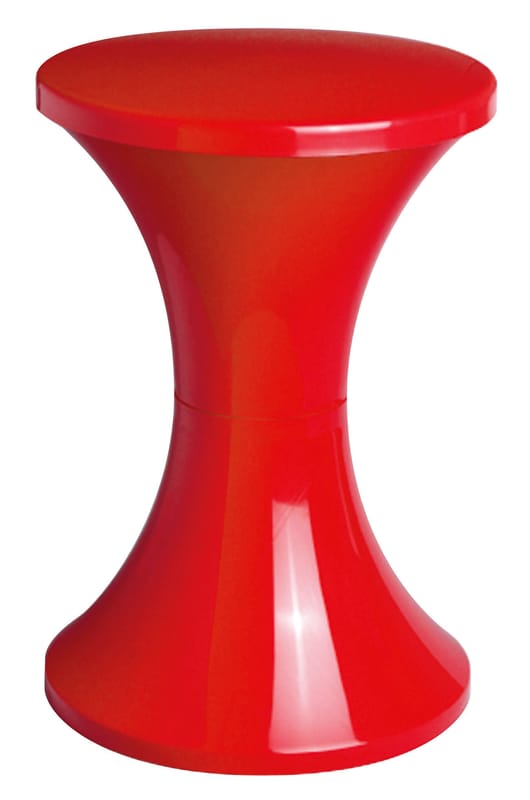 Furniture - Teen furniture - Tam Tam Pop Stool plastic material red - Stamp Edition - Red - Polypropylène opaque