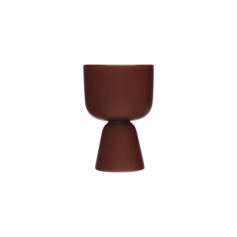Décoration - Pots et plantes - Pot de fleurs Nappula céramique marron / Ø 15,5 x H 23 cm - Iittala - Marron - Céramique