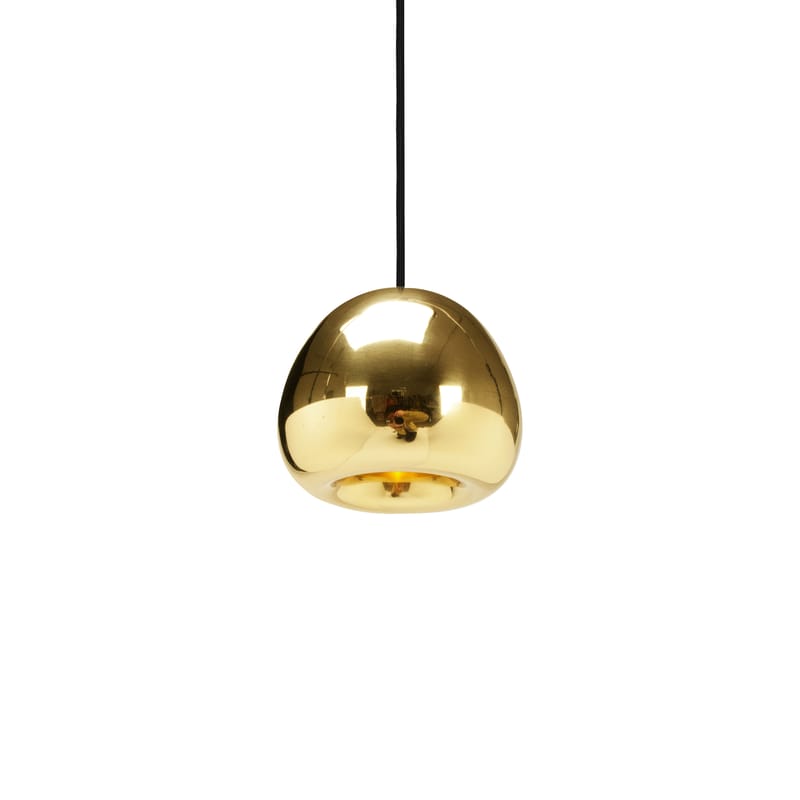 Lighting - Pendant Lighting - Void Mini LED Pendant gold metal / Ø 15,5 cm x H 12 cm - Metal - Tom Dixon - Brass - Brass