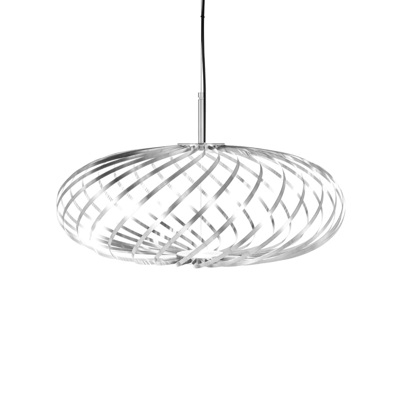 Lighting - Pendant Lighting - Spring Small Pendant silver metal / Ø 56 to 60 cm - Adjustable - Tom Dixon - Small / Steel - Steel