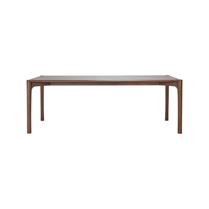 Mobilier - Tables - Table rectangulaire PI bois naturel / 220 x 95 cm - 8 personnes - Ethnicraft - Teck brun - Teck massif teinté FSC