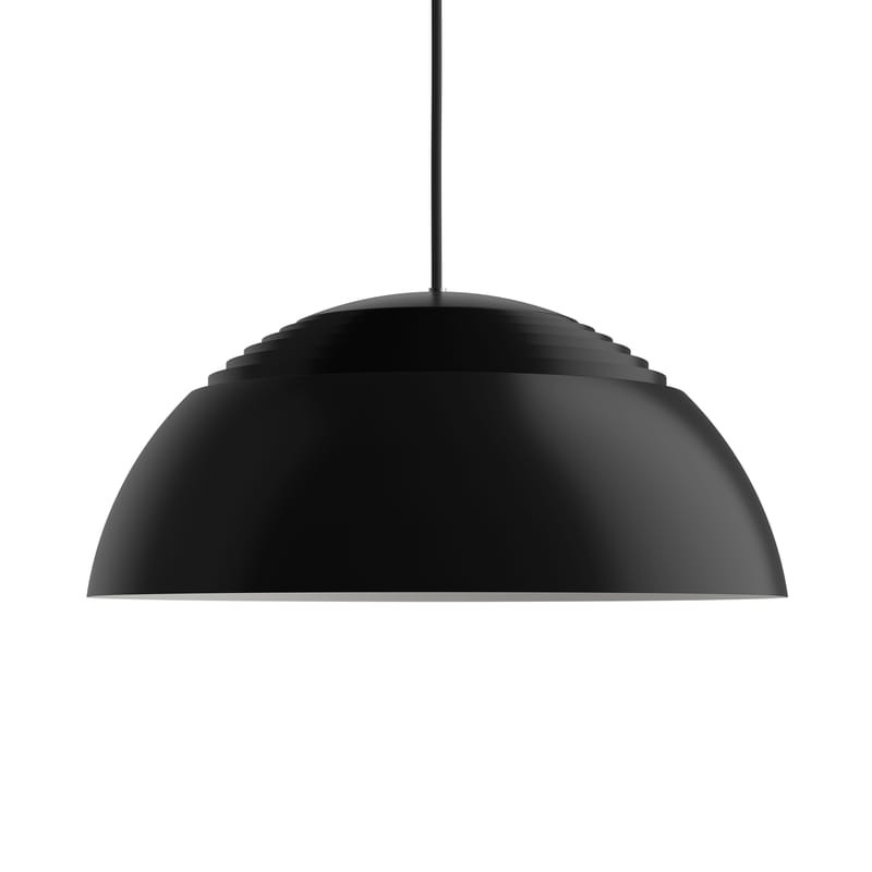 Luminaire - Suspensions - Suspension AJ Royal LED métal noir (1957) / Large - Ø 50 cm - Louis Poulsen - Noir - Acier laqué, Aluminium laqué