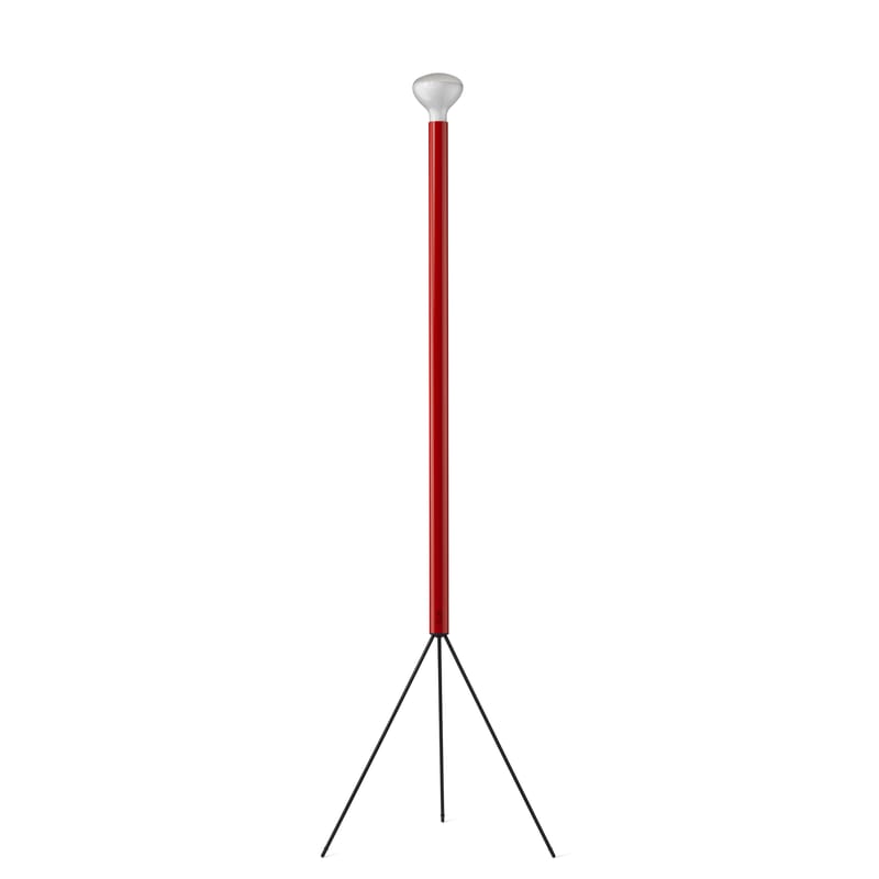 Lighting - Floor lamps - Luminator Floor lamp metal red / A. & P. Castiglioni, 1954 - Flos - Red - Metal