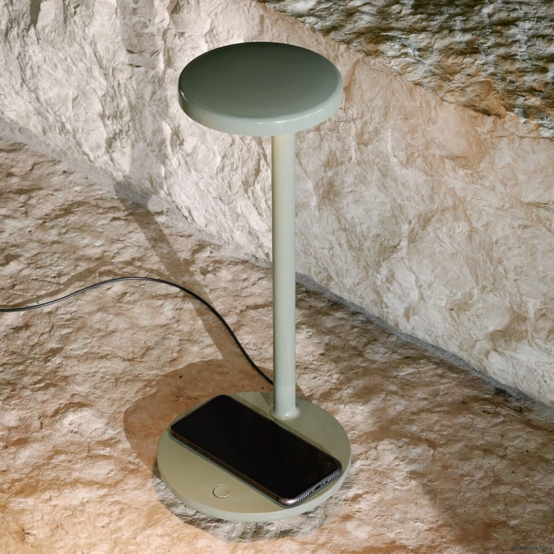 Lampe de bureau rétro avec chargeur induction et port USB