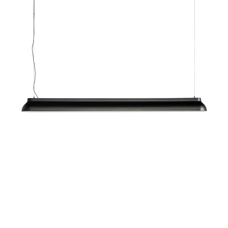 Luminaire - Suspensions - Suspension PC Linear métal noir / LED - L 120 cm - Hay - Noir - Aluminium