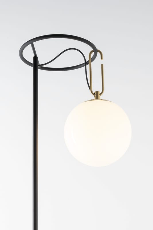 Lampe chauffe-plat bougeoir lampadaire métal vintage Ø25cm  H57.5cm-06092