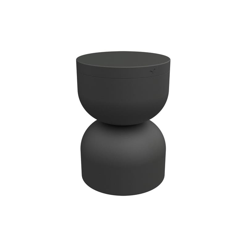 Furniture - Coffee Tables - Piapolo Stool metal black / Storage box - Fermob - Anthracite - Aluminium