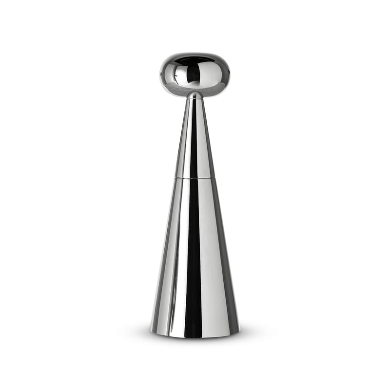 Tableware - Salt, pepper and oil - Mill Small Spice mill metal / Salt & pepper - Steel / H 25 cm - Tom Dixon - Polished steel - Polished stainless steel