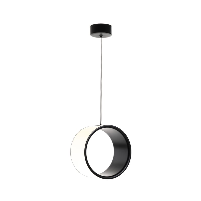 Luminaire - Suspensions - Suspension Lost LED plastique blanc noir / Small - Ø 17,5 cm - Magis - Ø 17,5 cm / Noir & blanc - ABS