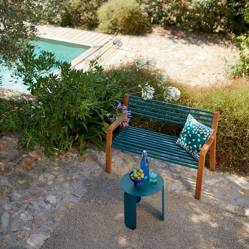 Somerset Bench with backrest metal wood red L 122 cm Fermob