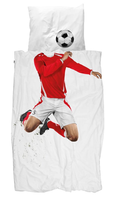 Decoration - Bedding & Bath Towels - Soccer Champ Bedlinen set for 1 person textile multicoloured 135 x 200 cm - Snurk - Soccer - Cotton percale
