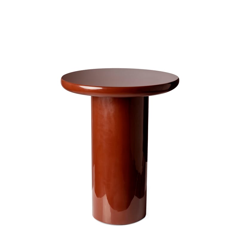 Furniture - Coffee Tables - Mob End table plastic material brown / Ø 40 x H 50 cm - Pols Potten - Brown - MDF, Resin, Stone