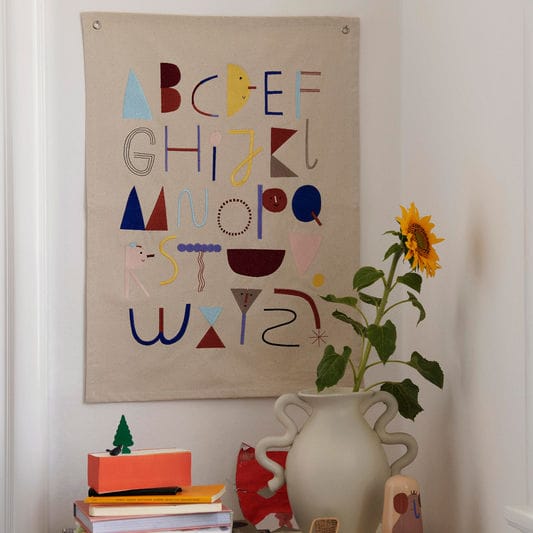 Poster Alphabet von Ferm Living - bunt beige | Made In Design | Poster