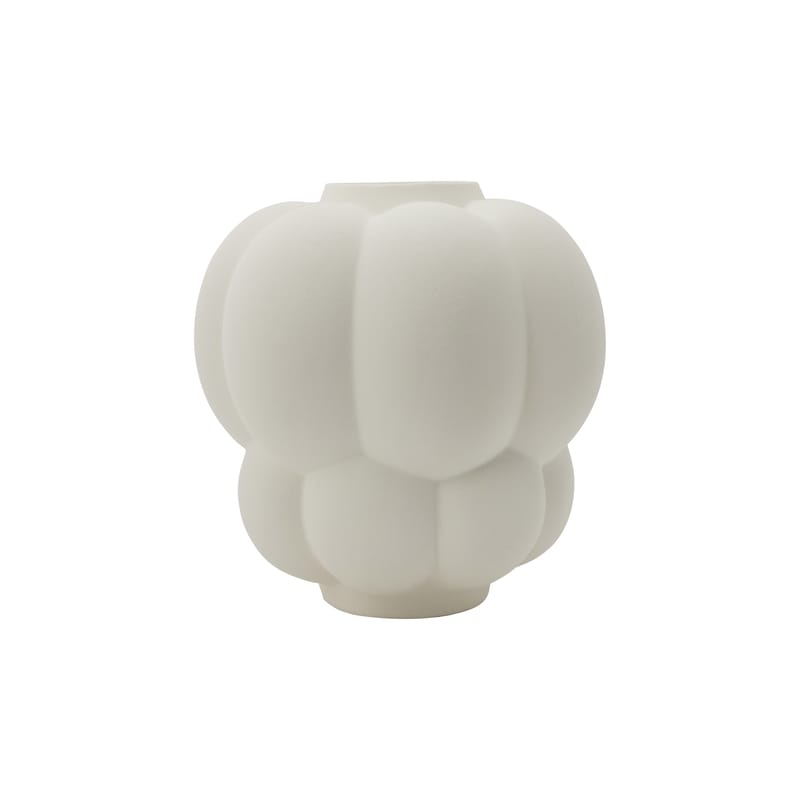 Decoration - Vases - Uva Vase ceramic white / Ø 26 x H 28 cm - AYTM - H 28 cm / Cream - Sandstone