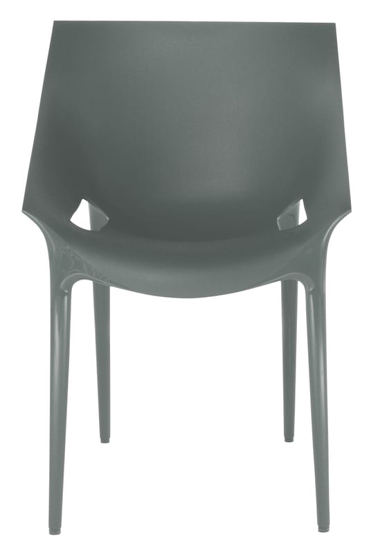 Mobilier - Chaises, fauteuils de salle à manger - Fauteuil empilable Dr. YES / Philippe Starck, 2009 - Kartell - Gris - Polypropylène
