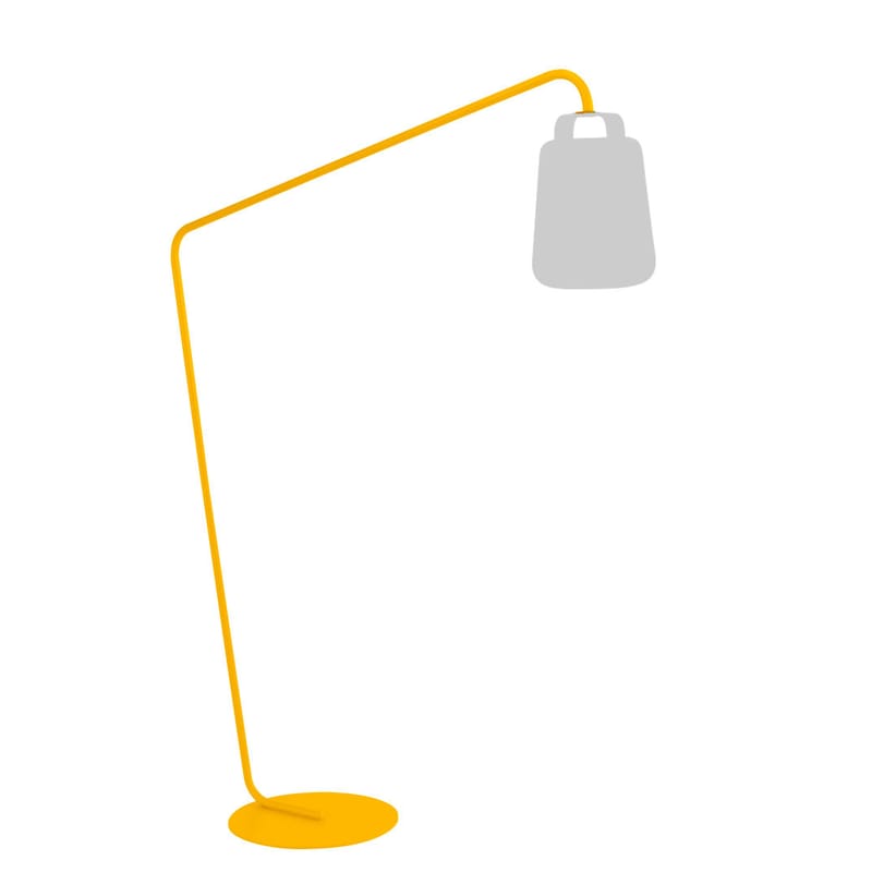 Lighting - Floor lamps -  Accessory metal yellow / Base for Balad lamps - Large H 190 cm - Offset - - Fermob - Textured honey - Painted steel