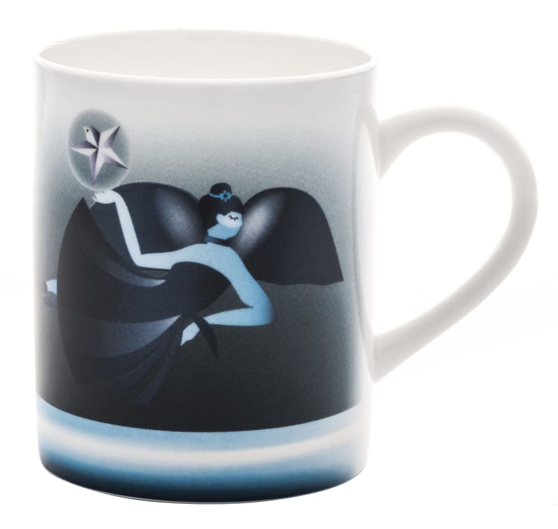 Tableware - Coffee Mugs & Tea Cups - Blue christmas Mug ceramic blue - Alessi - Dancer - China