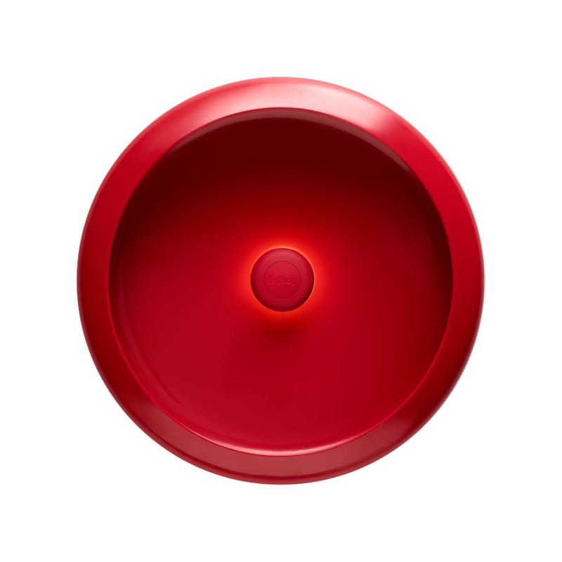 Lighting - Wall Lights - Oloha Large Wireless rechargeable outdoor lamp metal red red metal / Wall light - Ø 37.5 cm - Fatboy - Lobby Red - ABS, Silicone, Thermolacquered aluminium