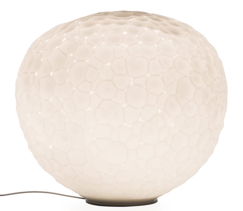 Lighting - Table Lamps - Meteorite Table lamp glass white Ø 35 cm - Artemide - White - Blown glass