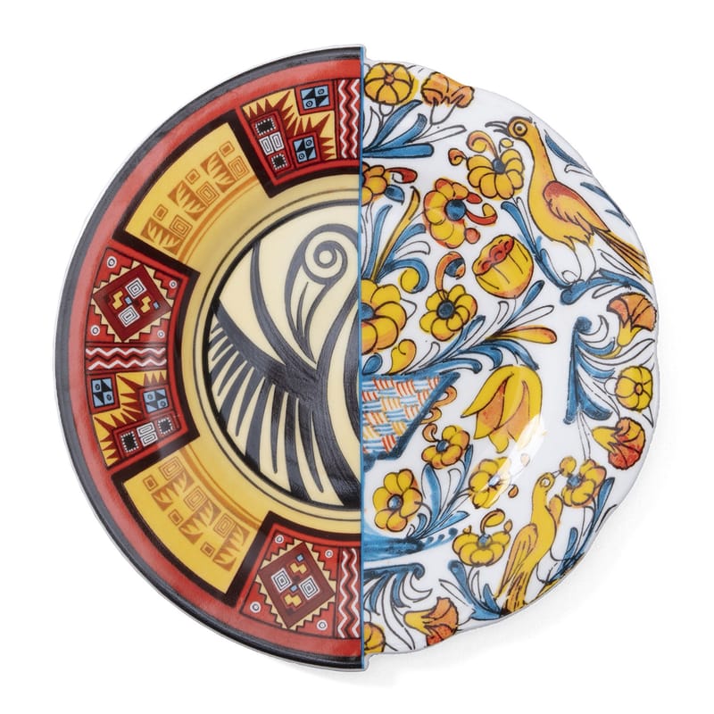 Tableware - Plates - Hybrid Huaricanga Dessert plate ceramic multicoloured / Ø 20 cm - Seletti - Huaricanga - China