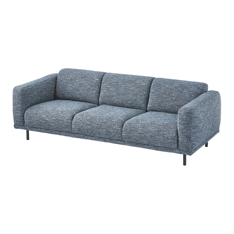 Furniture - Sofas - Teddy XL Straight sofa textile blue / L 218 cm - Pols Potten - Blue - Fabric, HR foam, springs, Wood