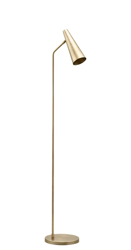 Lighting - Floor lamps - Precise Floor lamp gold metal / H 124 cm - House Doctor - Brass - Brass