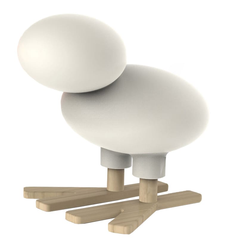 Möbel - Möbel für Kinder - Dekoration Happy Bird plastikmaterial weiß / Deko - H 66 cm - Magis - Weiß / holzfarben - Esche massiv, Polyäthylen