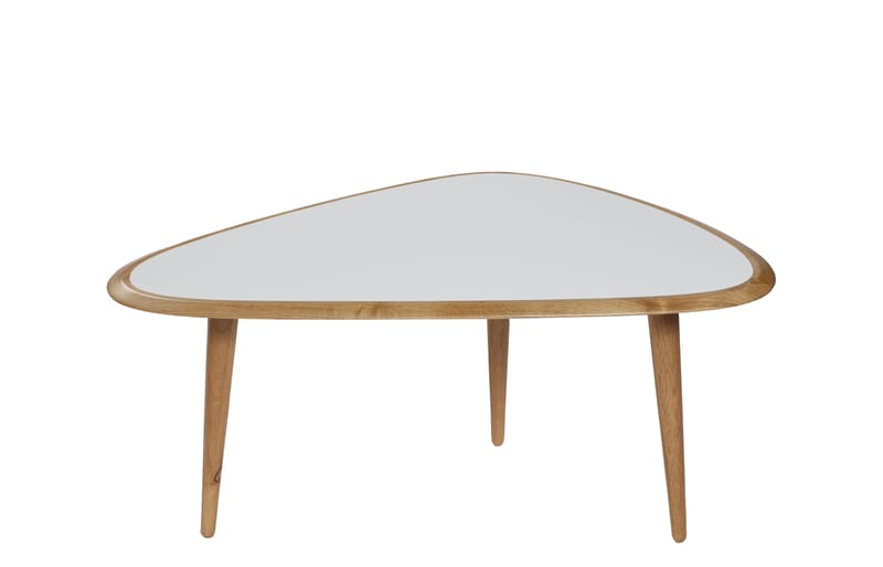 Mobilier - Tables basses - Table basse Small blanc bois naturel / 85 x 53 cm - Laque - RED Edition - Blanc laqué - Chêne massif, Laque traditionnelle