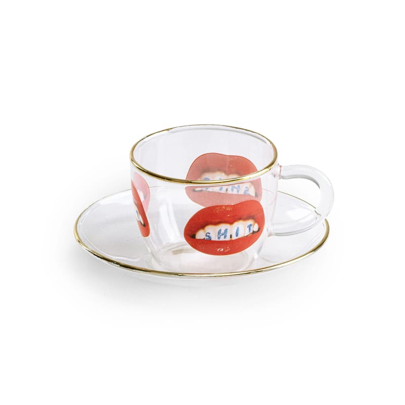 Tableware - Coffee Mugs & Tea Cups - Toiletpaper - Shit Coffee cup glass multicoloured - Seletti - Shit - Borosilicated glass