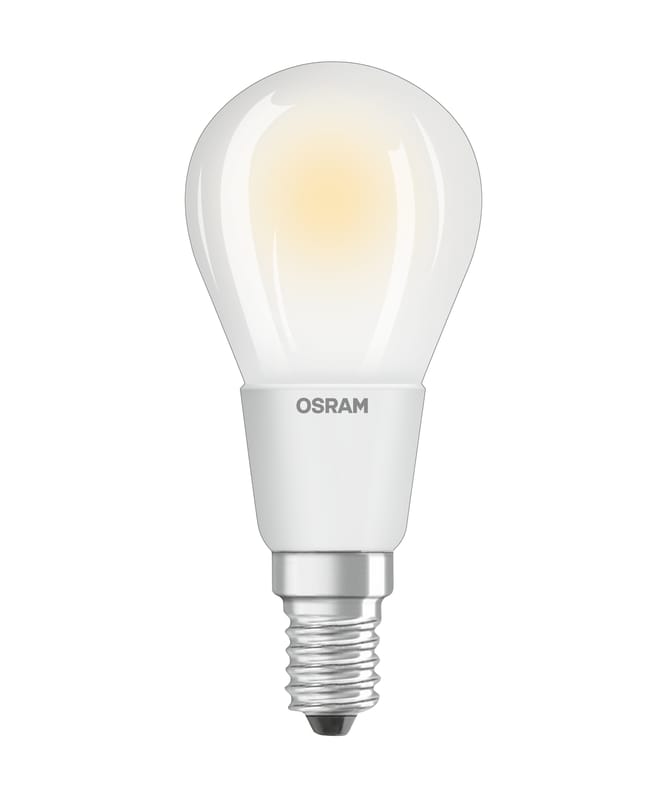 Leuchten - Glühbirnen - Ampoule LED E14 dimmable  verre blanc / Sphérique dépolie - 5W=40W (2700K, blanc chaud) - Osram - 5W=40W - Glas