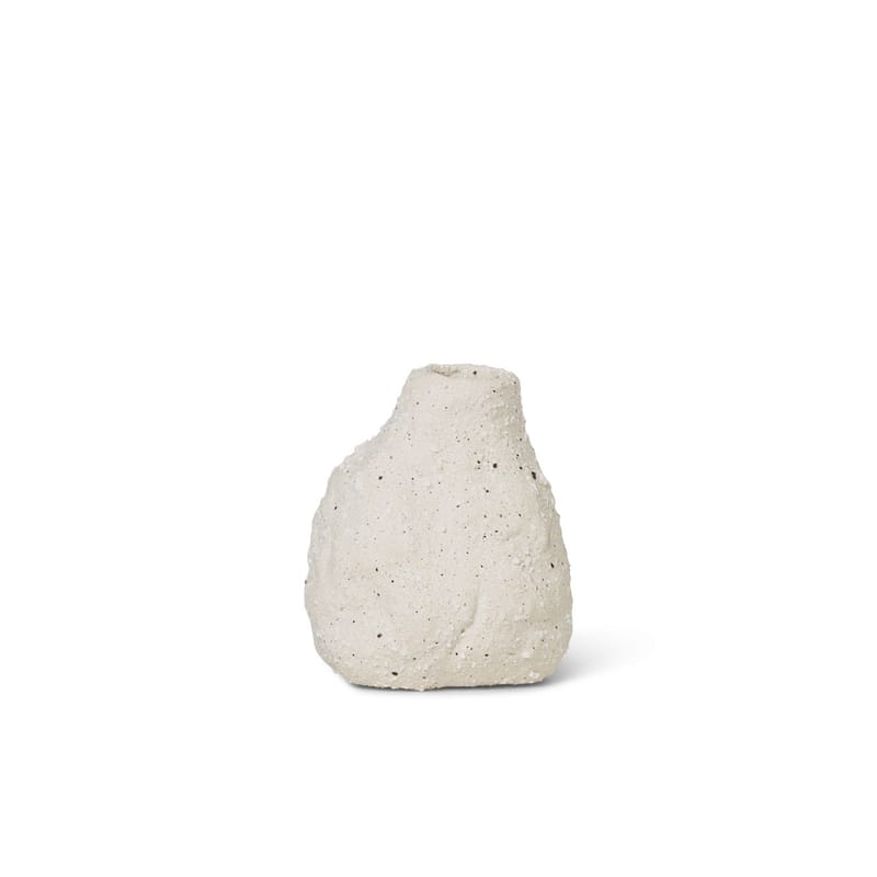 Decoration - Vases - Vulca Mini Vase ceramic white / Enamelled stoneware - Ferm Living - Off-white stone - Enamelled sandstone