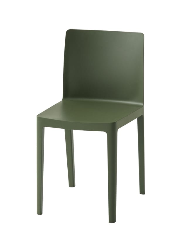 Furniture - Chairs - Elementaire Chair plastic material green - Hay - Olive - Fibreglass, Polypropylene