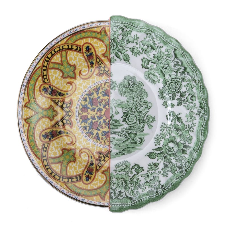 Tableware - Plates - Hybrid Sravasti Dessert plate ceramic multicoloured / Ø 20 cm - Seletti - Sravasti - China