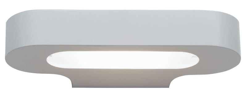 Lighting - Wall Lights - Talo Wall light metal white Halogen - L 21 cm - Artemide - White - Varnished aluminium