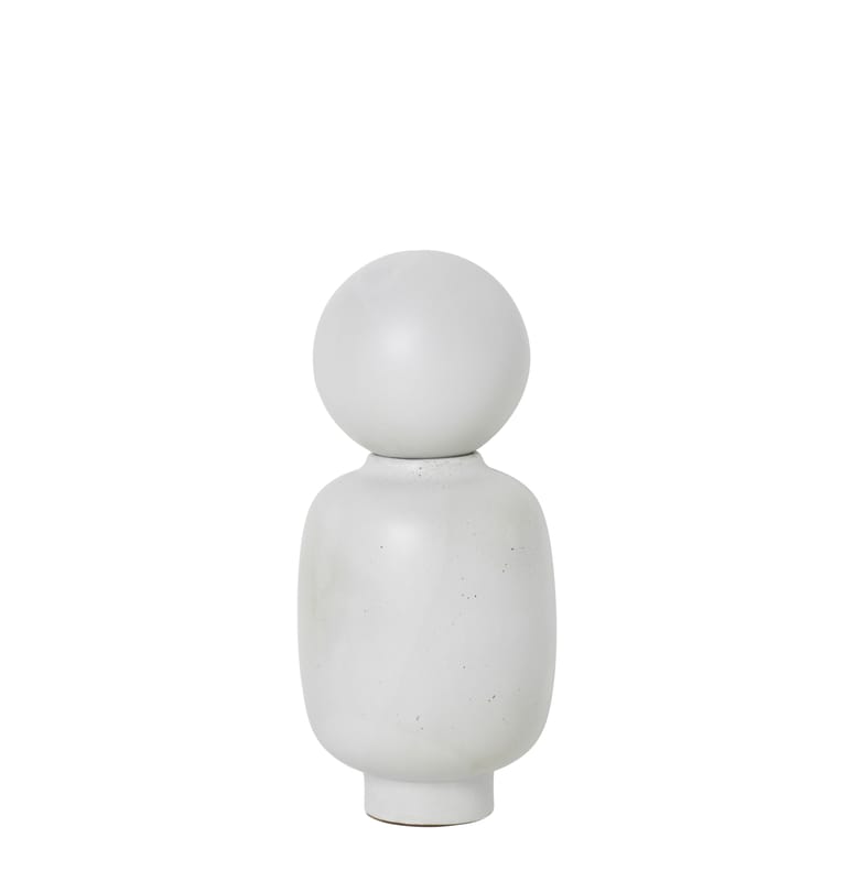 Decoration - Vases - Muses - Talia Vase ceramic white / Ø 13 x H 28 cm - Ferm Living - Talia / White - Enamelled sandstone
